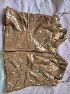 Shiny Nude Corset Top