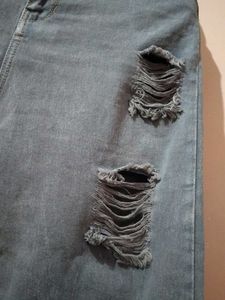 Ripped Wide Leg Jeans