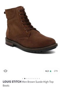 Louis stitch boots Leather
