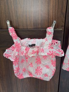 Cute Floral Baby Outfit full embroidery