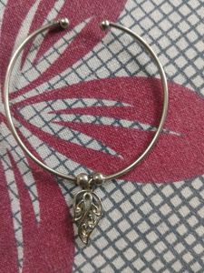 Silver Bangle Bracelet with Charms