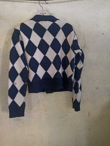 Argyle Knit Cardigan
