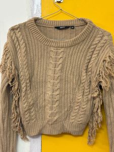 Cropped Knit Sweater