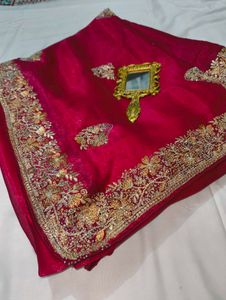 Gorgeous Pink Embellished Saree