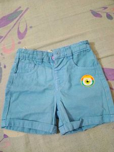 Blue Shorts with Eye Patch