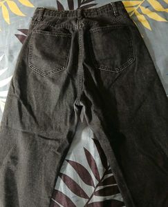 High Waist Charcoal Woman Jeans