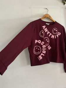Maroon Graphic Sweatshirt