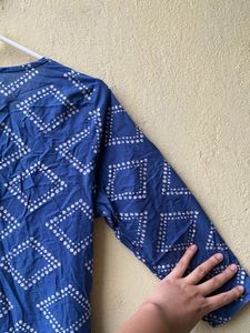 Beautiful 😍 Blue Printed Kurta ❤️