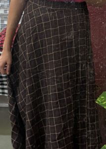 Checkerd Brown Skirt