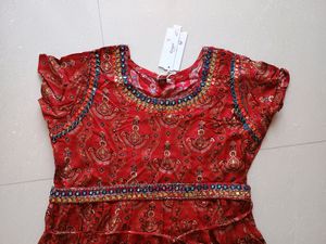 Red Could Beautiful Kurta With Hip Belt