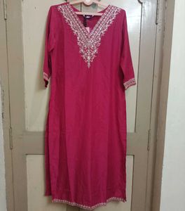 Elegant Embroidered Red ♥️ Kurta