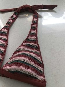 XS Striped Bikini Top