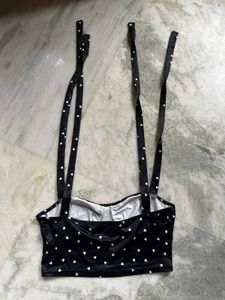 Heart Print Crop Top