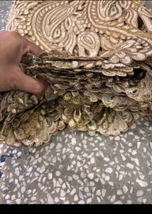 Gold Embroidered Fabric Lace