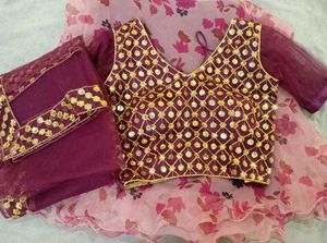Floral Leghanga with Designer Blouse
