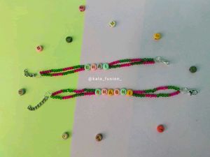 Custom 'Bhai' & 'Bhabhi' Beaded Bracelets