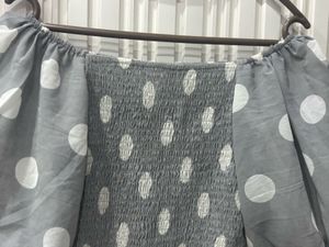 Polka Dot Puff Sleeve Top