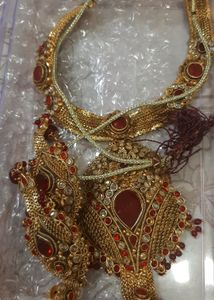 Red Stone Bride Jewellery