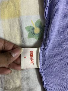 Urbanic Lavender Knit Crop Top