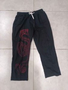 Black dragon Graphic hand-made lower/baggy pants
