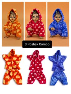 Laddu Gopal Poshak Combo (Set of 3)