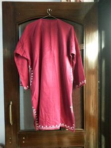 Woolen Pheran with Floral Embroidery