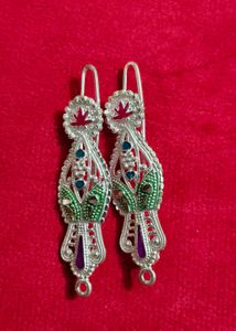 Cute Bird Hair Clips pure silver