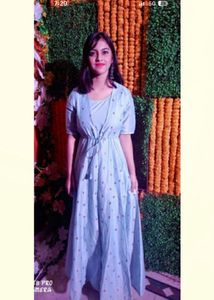 Women Blue Gown ( 2 Piece )