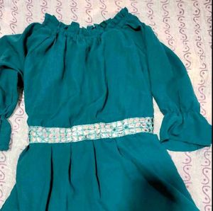 Green Off-Shoulder top