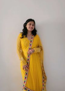 Yellow Anarkali For Women