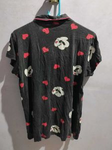 Collar Nightwear Top