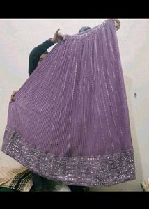 FIX PRICE Engagement Latest lavender Mirror Lehnga