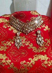 Combo Very Beautiful red Brocade Wedding Suit Fabr