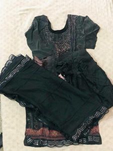 black kurta set
