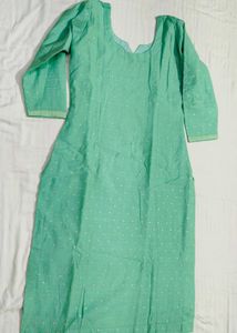Women Green Festive Chanderi Silk  Suit Set