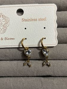 Gold Drop Huggie Earrings
