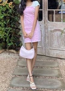 H&amp;M Denim Pink Dress