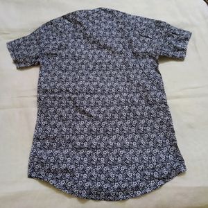 Printed Cotton Black Shirt For Boys