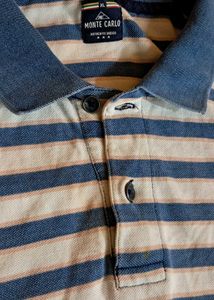 Monte Carlo Striped Polo - XL