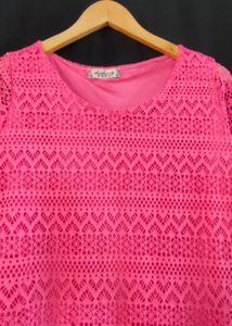 Women&#39;s pink Lace Top