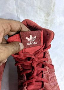 Adidas Red High-Top Sneakers