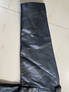 Zara Black Faux Leather Jacket Oversize Hip Length