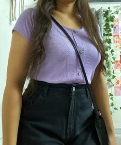 Cute Lavender Short Top
