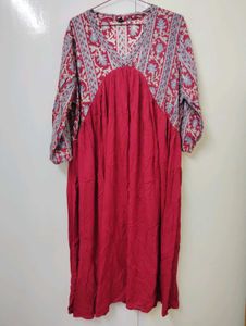 Red Empire Waist Dress