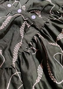 Green Puff Sleeve Top