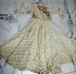 Anarkali White Gown