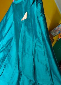 Teal &amp; Gold Embroidered Kurti
