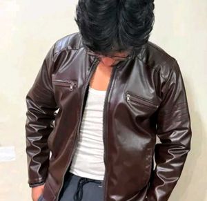 Men&#39;s Classy Brown Leather Jacket Unused