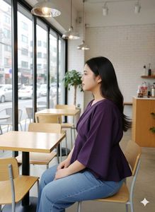 Stylish Purple Peplum Top