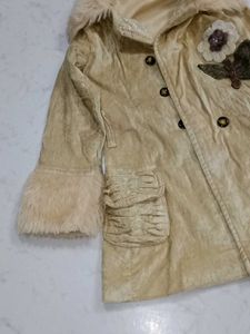 Vintage Style Faux Fur Collar Coat